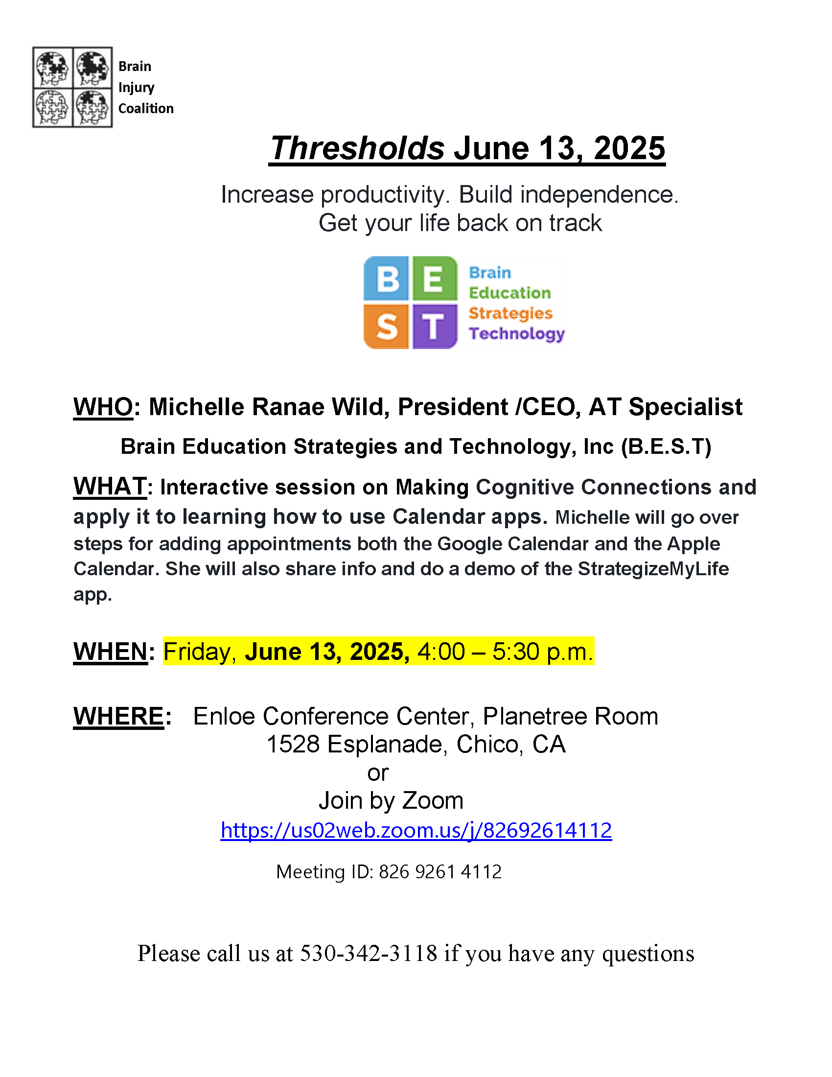 June Thresholds Event Flyer